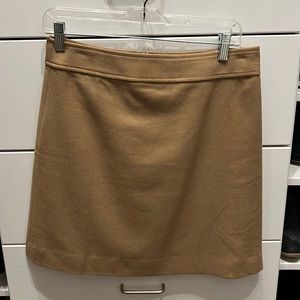 J crew wool a lone mini skirt in camel.  Size 6